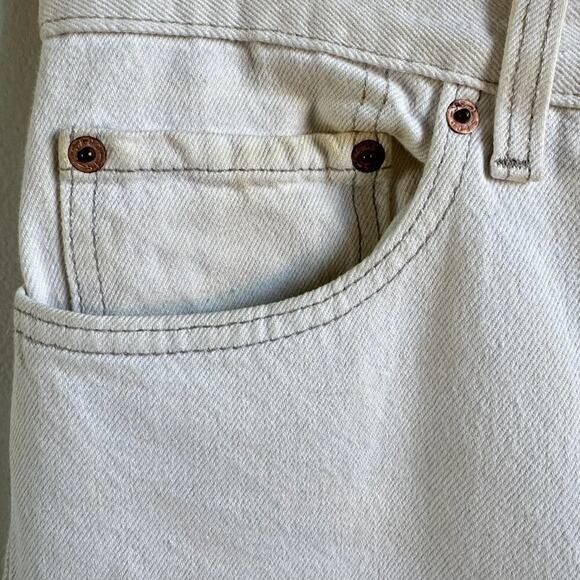 Vintage LEVI'S 501 Cream Jeans - Picture 9 of 13